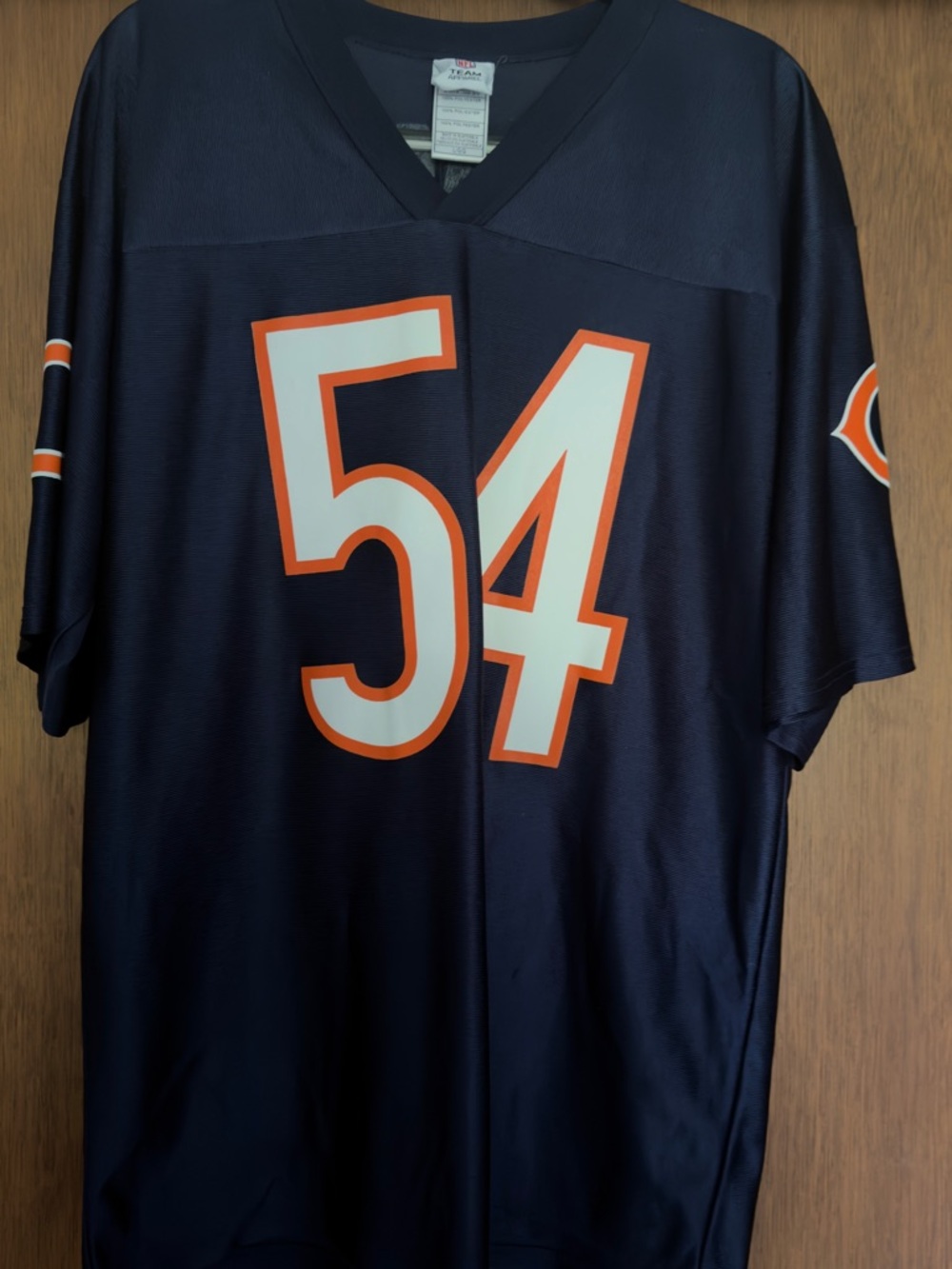NFL Chicago Bears #54 Navy and Orange Football Jersey - Men